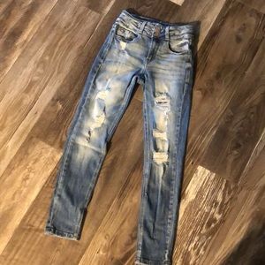 KanCan High Rise Slim Fit Distressed Jean